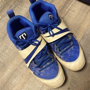 Nike blue baseball cleats
